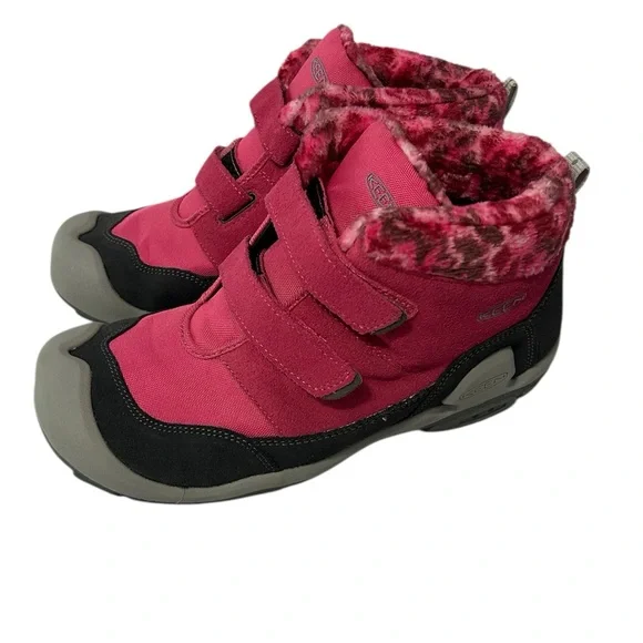 Keen Girls Knotch Chukka Boots hook/loop closure Size 7 pink - Picture 2 of 12